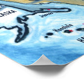 Poster de la carte GA USA (Coin)