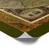 Poster de la carte historique "1595 Carte mondiale (Coin)