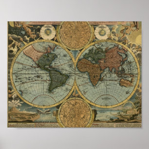 Poster de la carte Homann Old World 1716