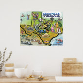 Poster de la carte Kerrville TEXAS (Cuisine)