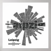 Poster de la carte Leipzig (Devant)