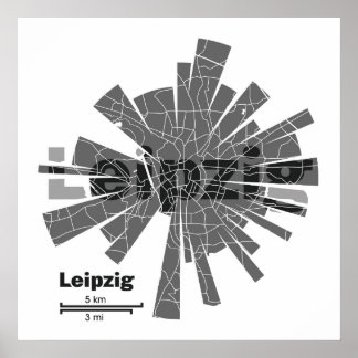 Poster de la carte Leipzig