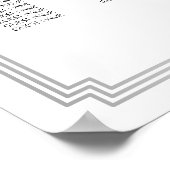 Poster de la carte Mariage Argent Art Déco (Coin)