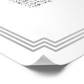 Poster de la carte Mariage Argent Noir Art Déco (Coin)