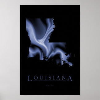 Poster de la carte moderne Louisiana