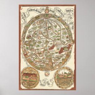 Poster de la carte mondiale de coupe de bois 1480