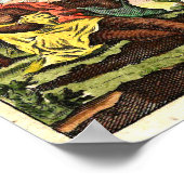 Poster de la carte mondiale vintage 1730 (Coin)