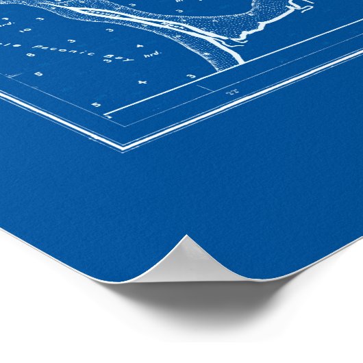 Poster de la carte nautique de Sag Harbour, New Yo (Coin)