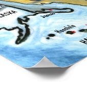 Poster de la carte New York USA (Coin)