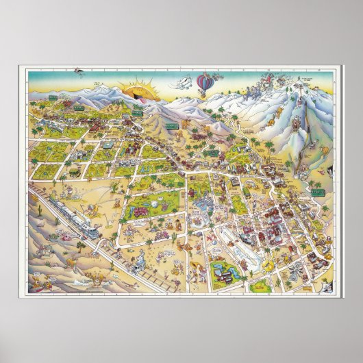 Poster de la carte Palm Springs (Devant)