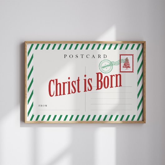 Poster de la carte postale de Noël de Christ