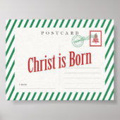 Poster de la carte postale de Noël de Christ (Devant)
