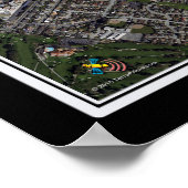 Poster de la carte satellite de l'aéroport interna (Coin)