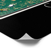 Poster de la carte satellite du lac Georgia de Cla (Coin)