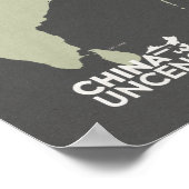 Poster de la carte Taïwan Ouest 18" x 24" (Coin)