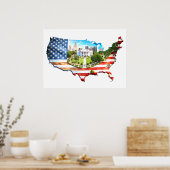 Poster de la carte Wall Art USA (Cuisine)