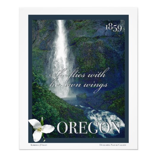Poster de la cascade de l'Oregon (Devant)