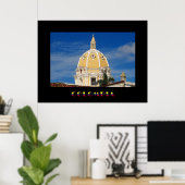 Poster de la cathédrale de San Pedro à Carthagène (Bureau à domicile)