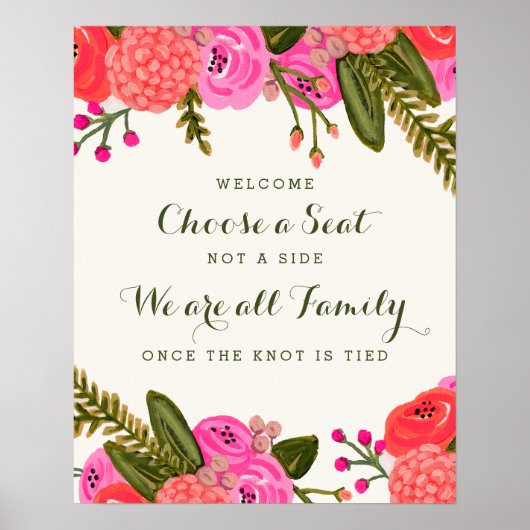 Poster de la cérémonie de mariage vintage Garden (Devant)