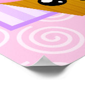 Poster de la cerise de Kawaii Cupcake (Coin)
