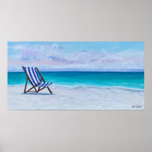 Poster de la chaise royale bleue - par Just Dahl