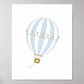 Poster de la chambre Blue Hot Air Balloon Nursery (Devant)