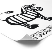Poster de la chambre d'enfants Zebra customisée (Coin)