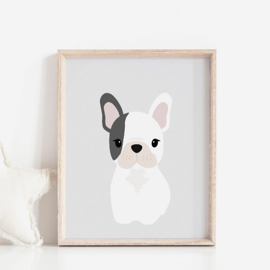 Poster de la chambre pour chiot et chiot Bulldog
