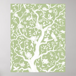 Poster de la Chinoiserie verte 24x30 pouces