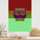 Poster de la Chouette Abstraite (Cuisine)
