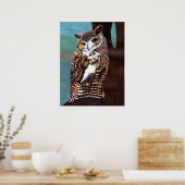 Poster de la Chouette Brown et blanche (Cuisine)