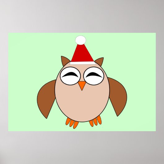 Poster de la chouette de Noël (Devant)