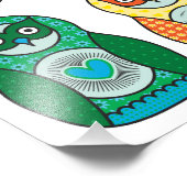 Poster de la Chouette Matryoshka Arc-en-ciel (Coin)