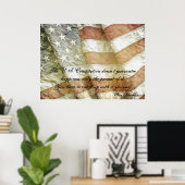 Poster de la citation Ben Franklin Happiness (Bureau à domicile)