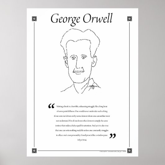 Poster de la citation de George Orwell (Devant)