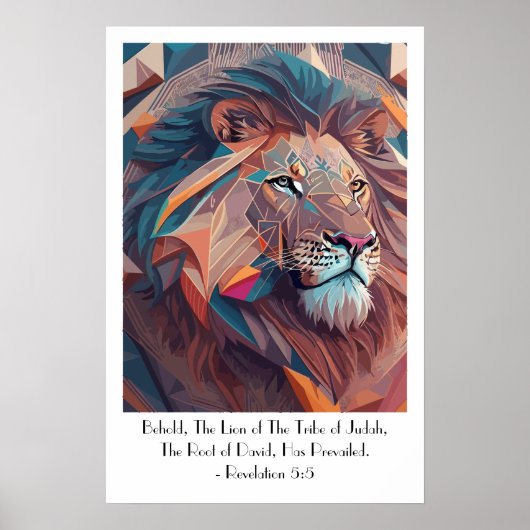 Poster de la citation de la Bible Le Lion de Juda  (Devant)