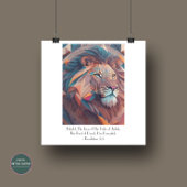 Poster de la citation de la Bible Le Lion de Juda 