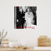 Poster de la citation de mariage Churchill et célè (Cuisine)
