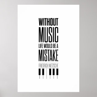 Poster de la citation de musique Friedrich Nietzsc