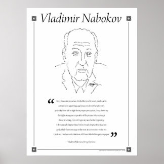 Poster de la citation de Vladimir Nabokov
