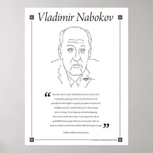 Poster de la citation de Vladimir Nabokov (Devant)