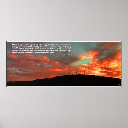 Poster de la citation du coucher du soleil de la f (Devant)