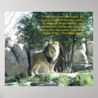 Poster de la citation du Lion Dalai Lama