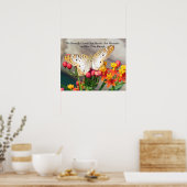 Poster de la citation du papillon Peacock blanc (Cuisine)