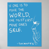 Poster de la citation "Move The World" de Socrate (Devant)