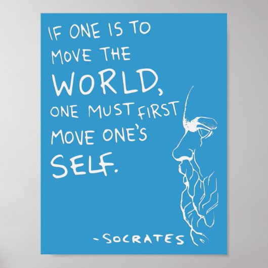 Poster de la citation "Move The World" de Socrate  (Devant)