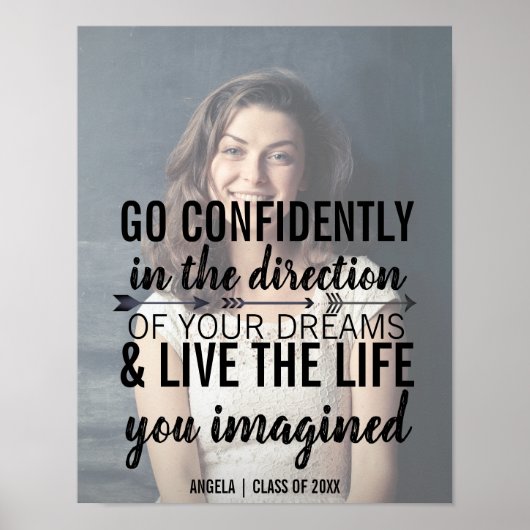 Poster de la citation photo de la graduation perso (Devant)