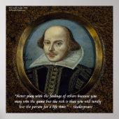 Poster de la citation Shakespeare & Sentiments (Devant)