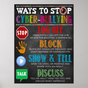 Poster de la classe anti-cyberintimidation