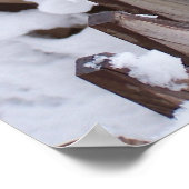 Poster de la clôture couverte de neige (Coin)